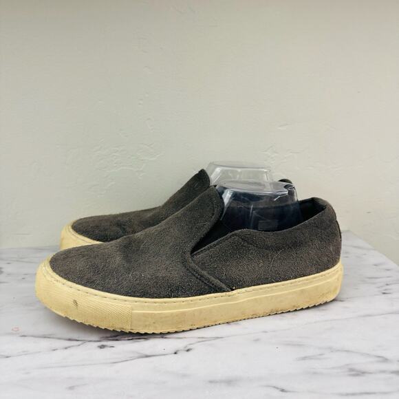 Vegetarian Shoes Gray Slip On Faux Suede Loafers Men’s Size 8.5 - Picture 1 of 10